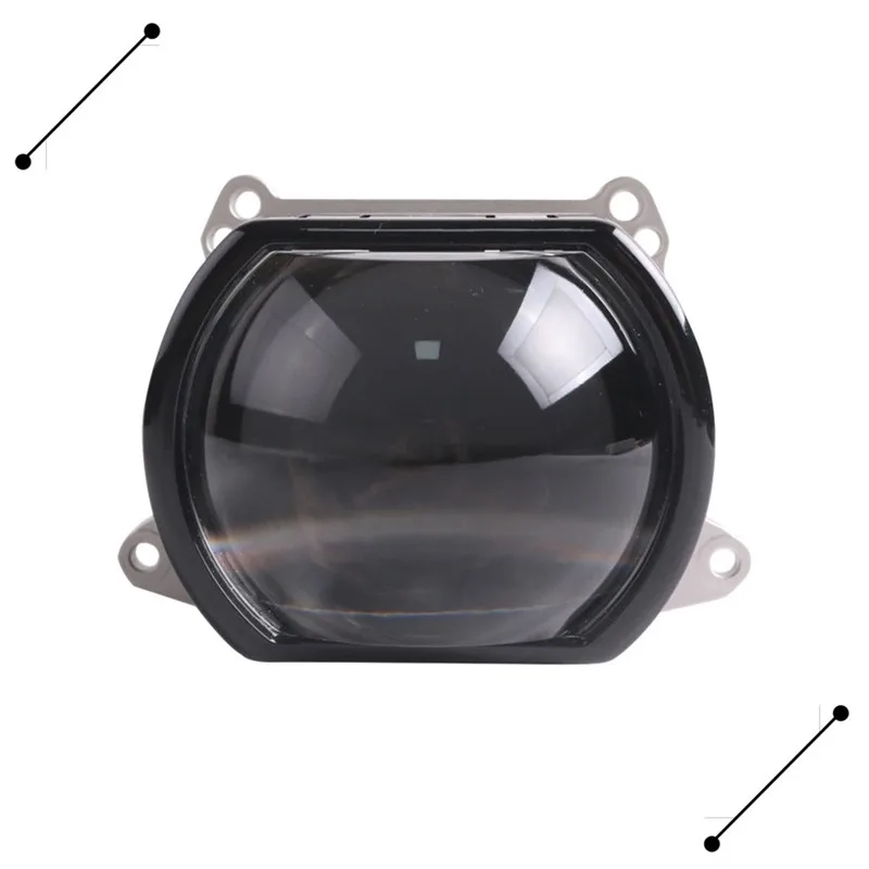 Square 3Inch Bi Led Projector Lens For Car Headlight Retrofit Accessories LED Headlamp Lenses with Shroud Matrix Lenticular