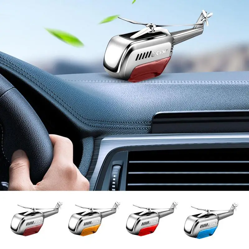 Solar Powered Aromatherapy Ornament Dashboard Rotary Helicopter Essential Oil Diffuser Automatic Air Freshener Auto Interior