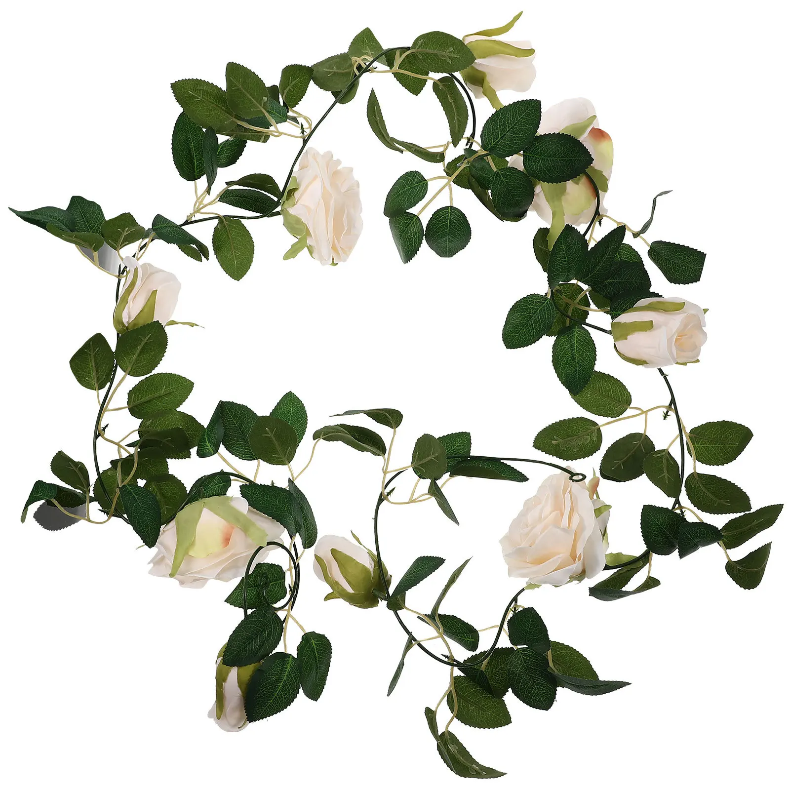 

Imitation Flower Vine Decorative Rose Pendant Bright Colors Easy Carry Exquisite Workmanship Front Door Wreath