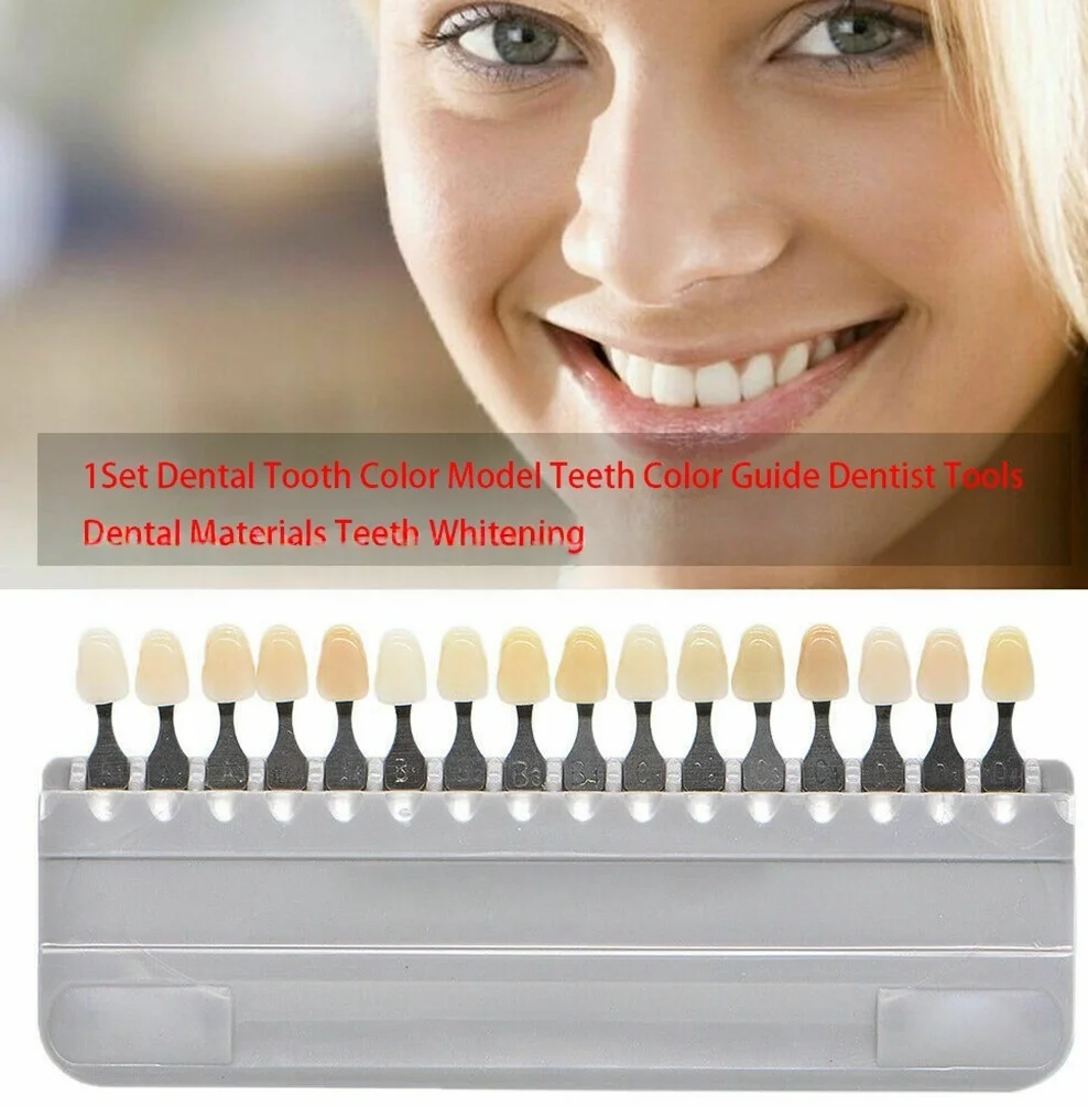 

16 Colors Teeth Shade Guide Classical Dentistry Equipment Teeth Whiting Porcelain VITAPAN Tooth Model Colorimetric Plate