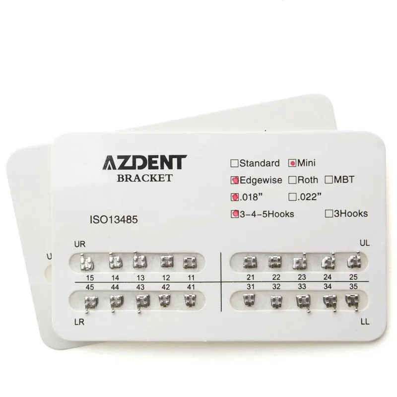 Stomatologiczne wsporniki podstawy z siatki ortodontycznej klamra Standard/Mini Roth/MBT 0.022 \