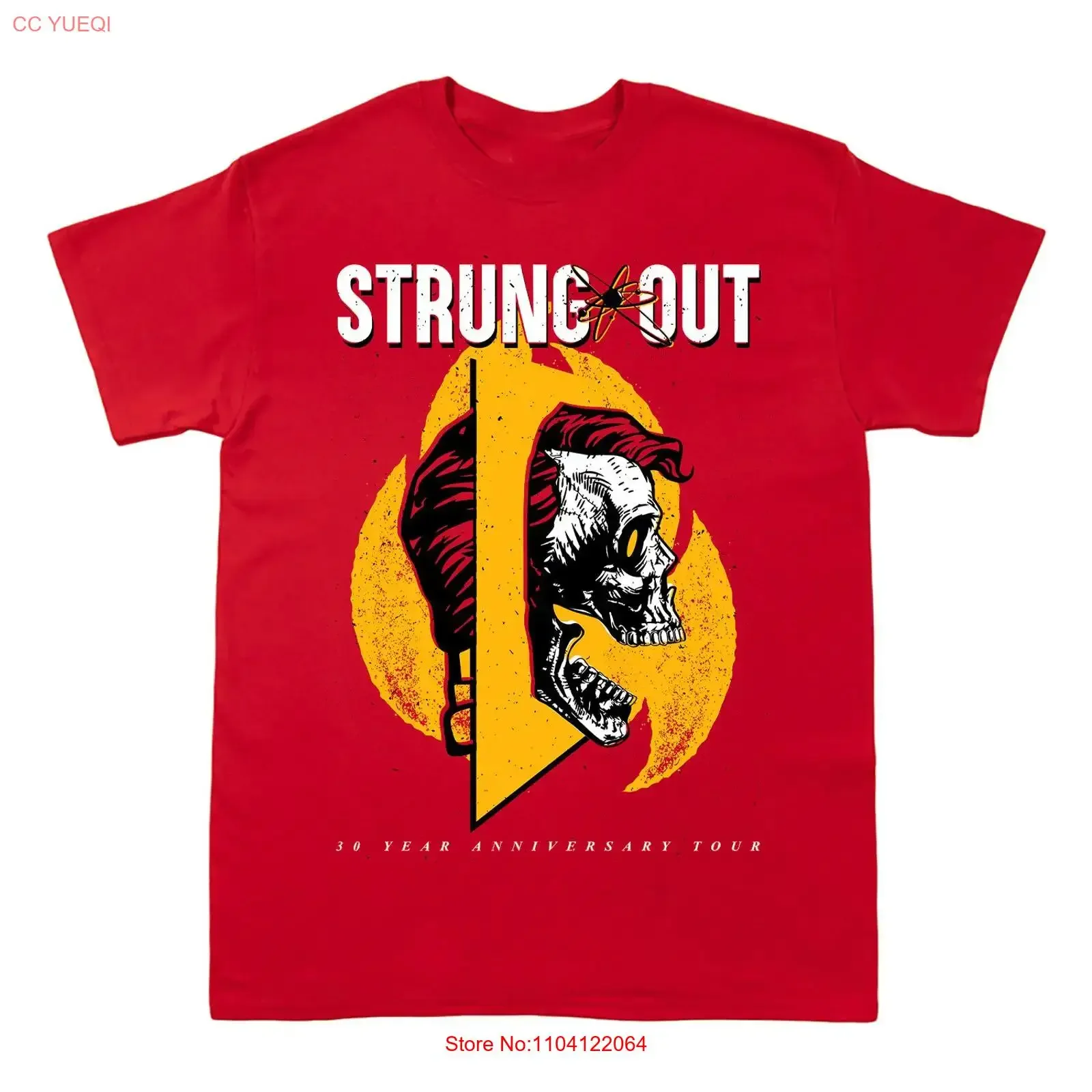 Strung Out 30 Years Anniversary Tour Red T Shirt Full Size S 5XL Fans HH492 vintage Washed Unisex Breathable Comfortable