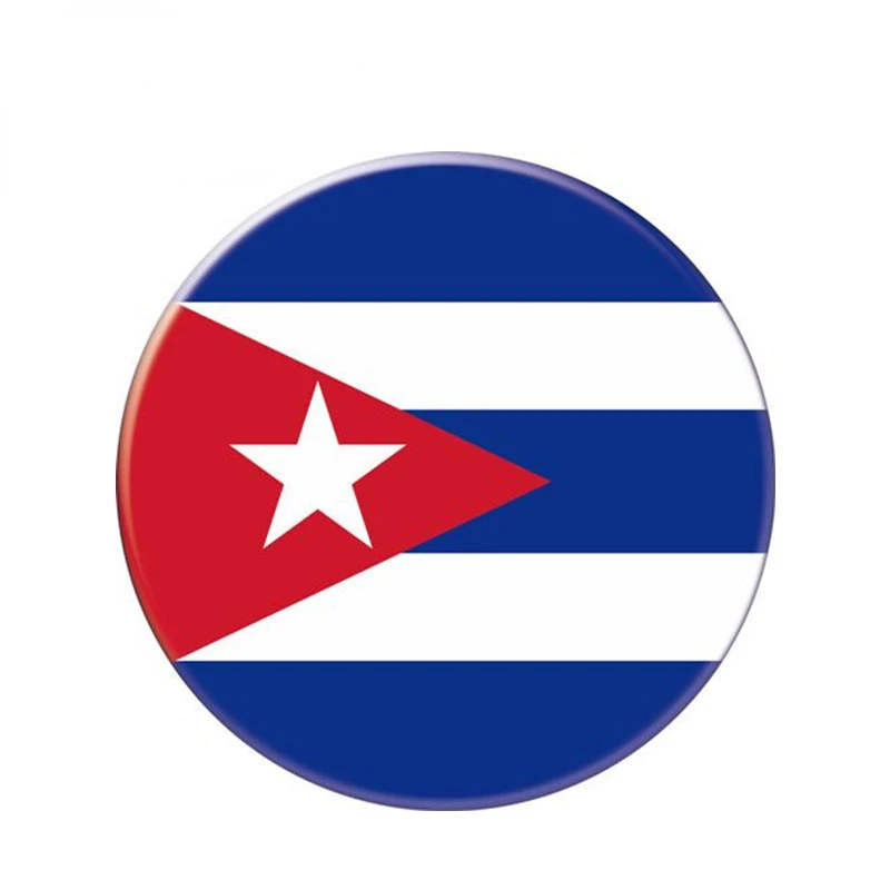 

Auto Moto Bike Suitcase Laptop Flag Round Cuba Decal Car Sticker Waterproof Car Styling