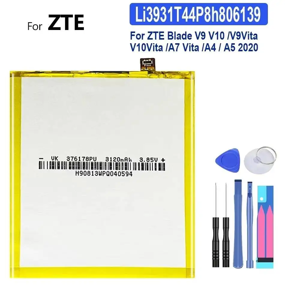 

4300mAh Mobile Phone Battery for ZTE Blade V9 V10 /V9Vita V10Vita /A7 Vita /A4 / A5 2020