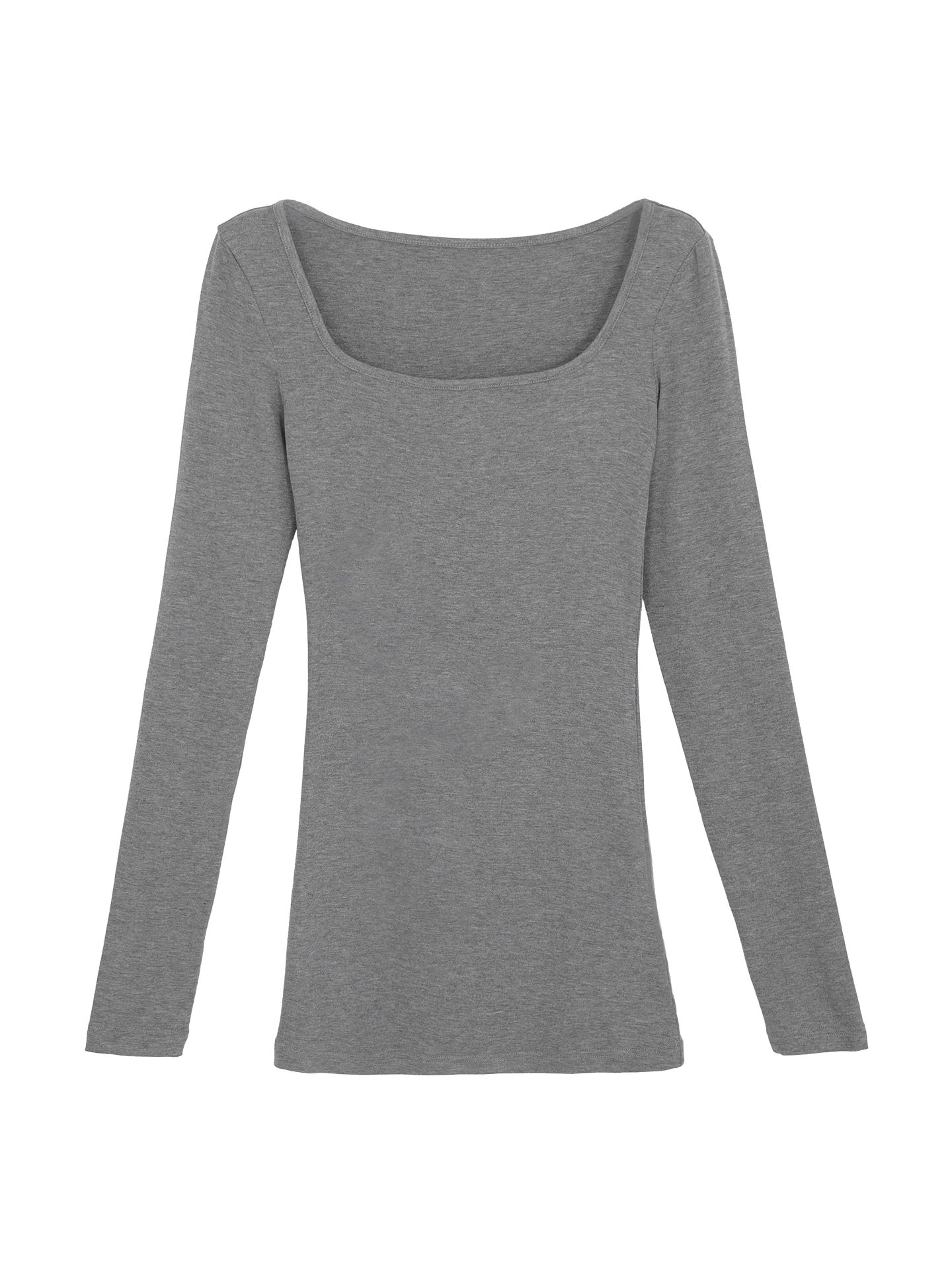 

Slim Fit Long Sve T-irt Women's Early Autumn Base irt Chic Sli Top High Sensation Comfortable Material Regular Fit