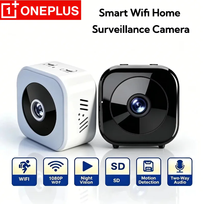 Oneplus Mini Security Camera 4K Full HD WiFi Surveillance With 2Way Audio Motion Detection Infrared Night Vision Security Camera