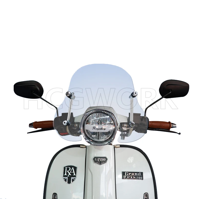 

Retro Motorcycle Accessories Windshield Hd Transparent Heighten for Royalalloy Tg200/300 Gp200/300