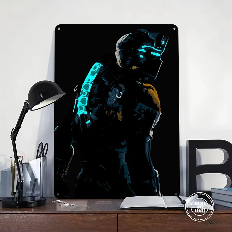 الفضاء الميت إسحاق كلارك ملصق معدني الديكور ديكورات غرفة النوم علامات القصدير المعدنية القابلة للتخصيص لتزيين جدران الفن الرجعية #2