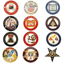 Freemason Masonic Car Emblem Stickers Metal KNIGHTS TEMPLAR Past Master  HIGH PRIEST YORK RITETPersonality Knight Badge Business