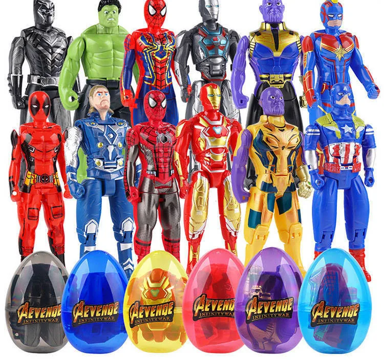 Marvel vingadores gashapon brinquedos capitão américa homem de ferro homem-aranha hulk transformando ovos brinquedos infantis & presentes do festival