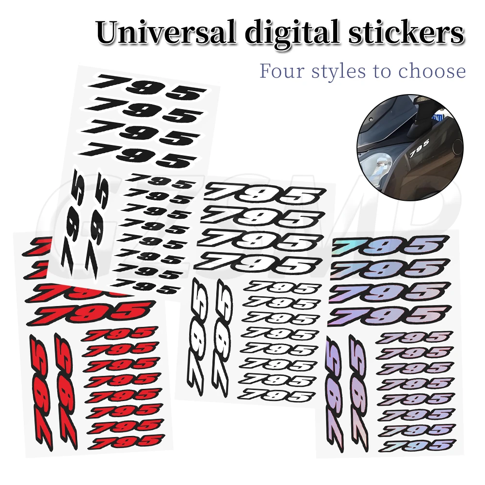 

Универсальные наклейки-декали для кузова мотоцикла, номер 795, подходят для Ducati Monster 795