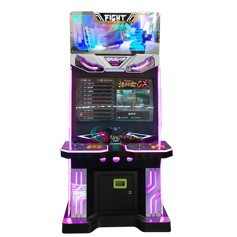Classic 32-Inch Nostalgic Double Rocker Arcade Machine All-in-One Desktop Fighting Game with 1-Year Warranty Coin Operated Games