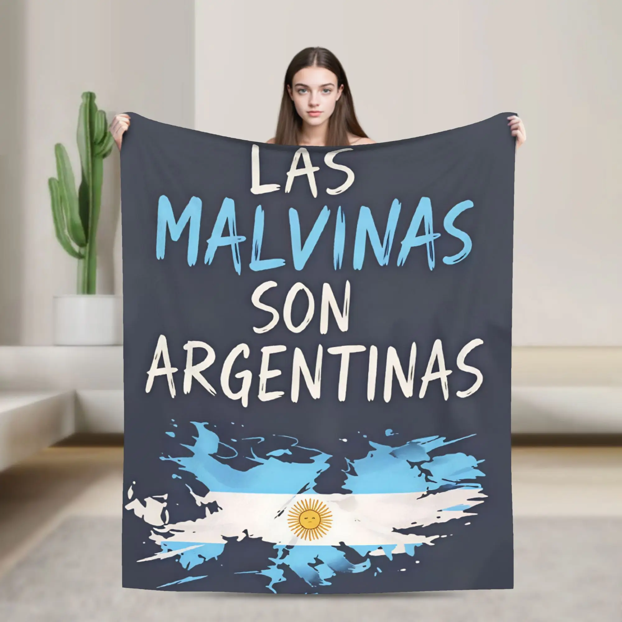 Soft Warm Blanket Camping Las Malvinas Son Argentinas Throw Blanket  Flannel Bedspread For Couch Bed Street Trend Sofa Bed Cover