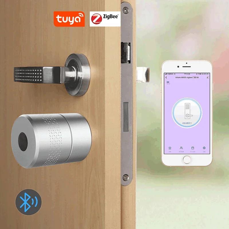 Smart Bluetooth Lock Cylinder EU Standard Tuya APP Remote Control Home Office Keyless Auto Lock And Unlock Digital Lock