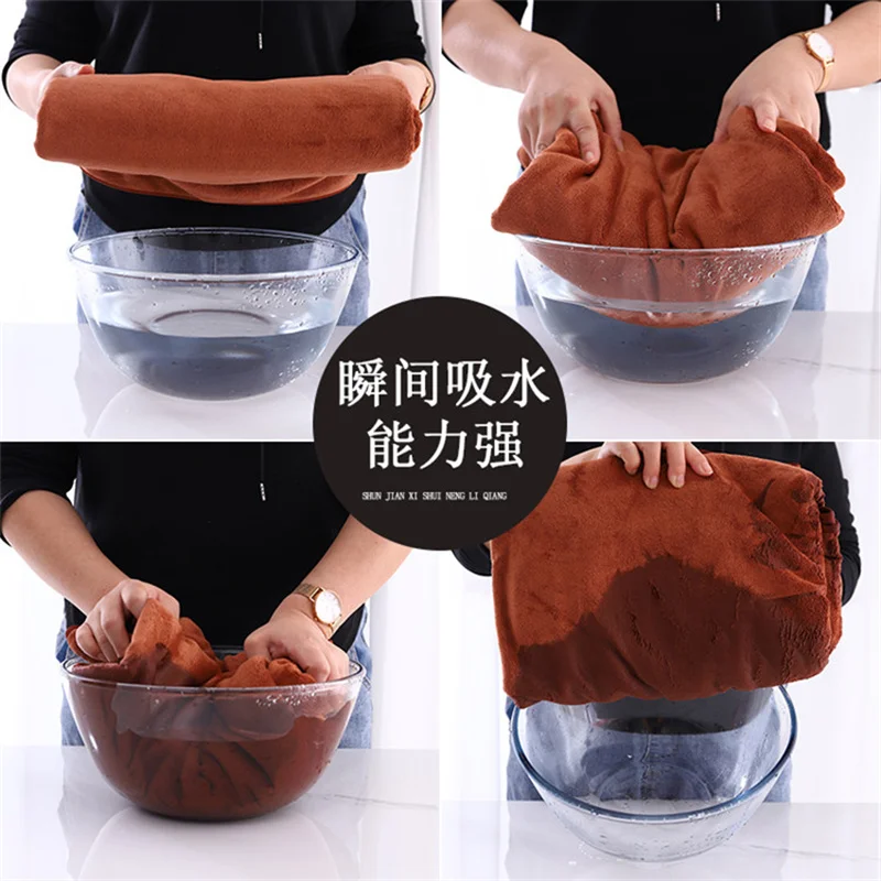 Thickened Extra large Towel Microfiber Absorbent High-density Coral Fleece Towel Quick Dry Clean Face Soft Absorbent Towel