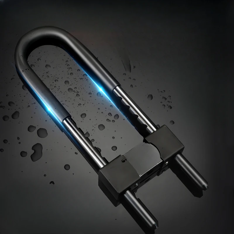 

Стеклянный U-образный передний замок для магазина Противоугонный замок для магазина с двойной дверью Замок для раздвижной двери с двойным открытием