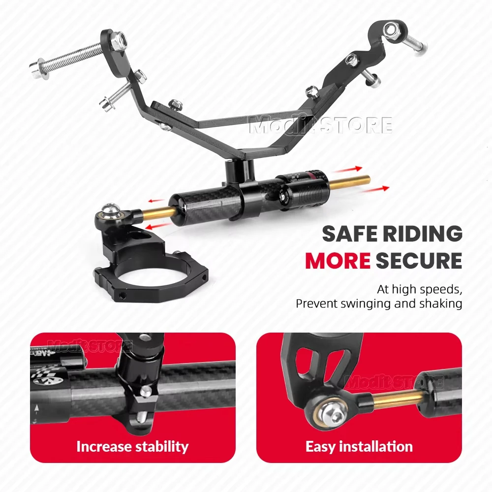 

NEW Motorcycle Steering Damper Bracket Stabilizer Mounting Kit Aluminum For Kawasaki Z900RS z900rs Z 900 RS 2018-2024