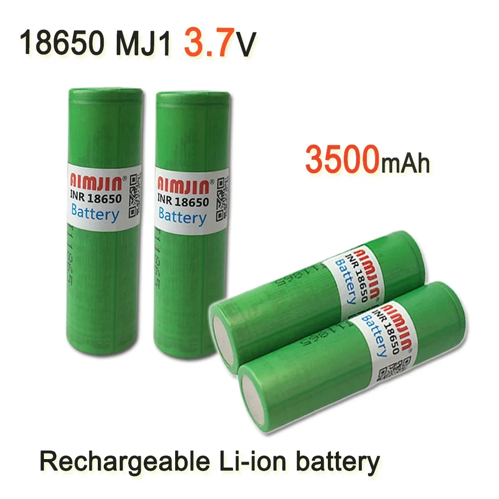 Bateria do Li-íon para nossa ferramenta do brinquedo, bateria da lanterna, 18650, MJ1, 3.7V, 3500mAh