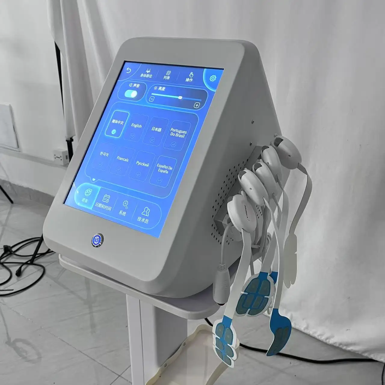 MYOslim جهاز الوجه مكركرنت المضادة للتجاعيد رفع آلة EMS RF شد الجلد تفعيل الكولاجين مكافحة الشيخوخة الاستخدام المنزلي