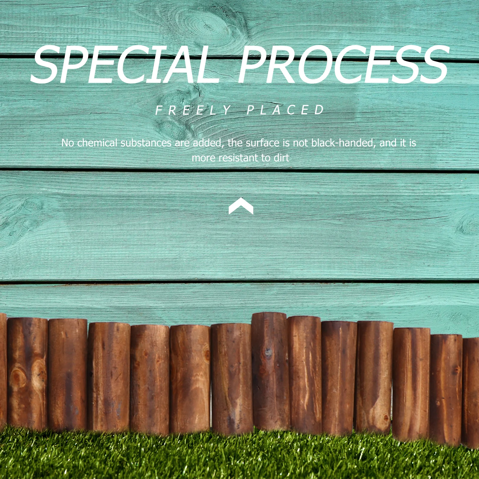 

1Pcs Carbonized Wooden Fence Outdoor Decorative Garden Lawn Partition Fence Durable Mothproof Waterproof Courtyard Landscape