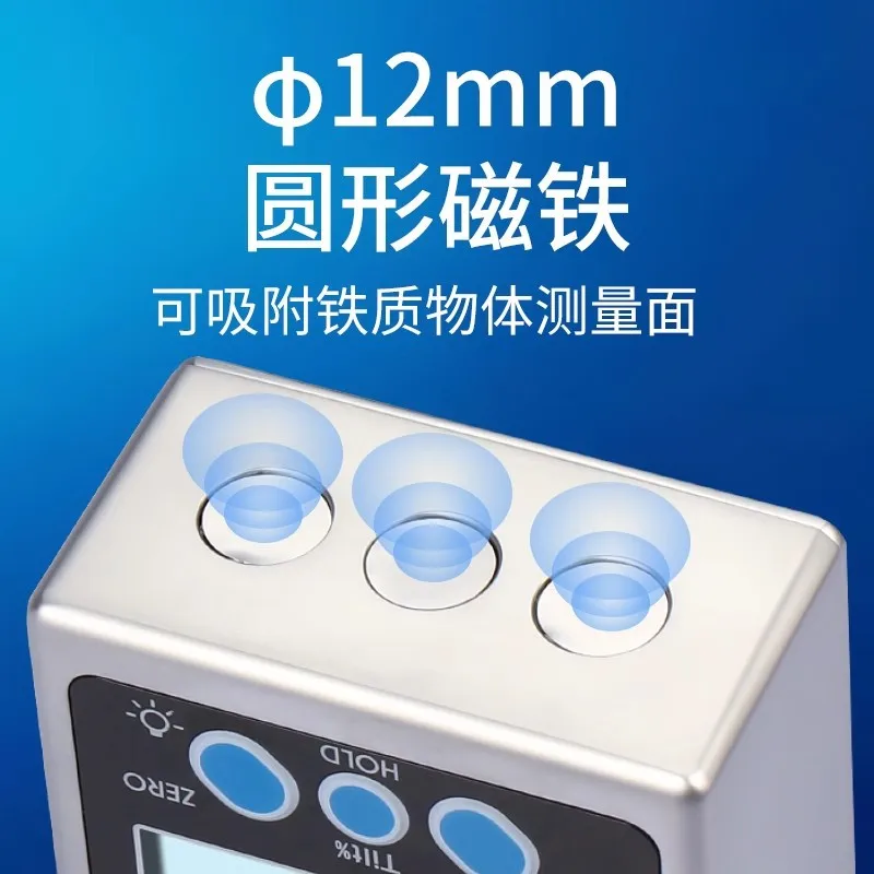 Digital display right angle inclinometer box Portable high-precision angle measuring instrument with magnetic electronic level