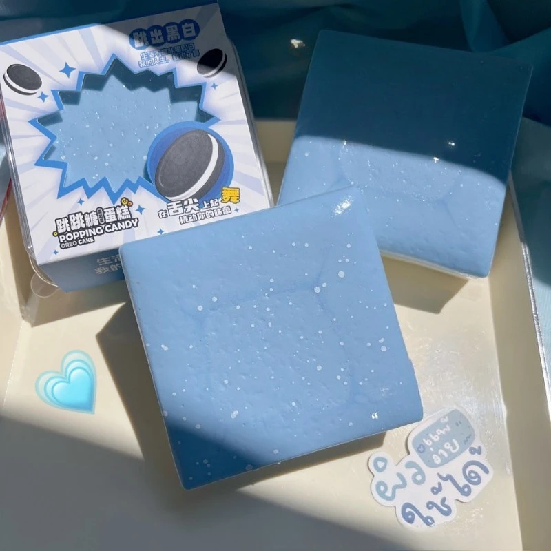 Juguete Sensorial Antiestrés de PU Suave de Levantamiento Lento, con Forma de Pastel Mochi Blandito, Sabores Arándano, Fresa y Sal Marina, Regalos Creativos de Cumpleaños