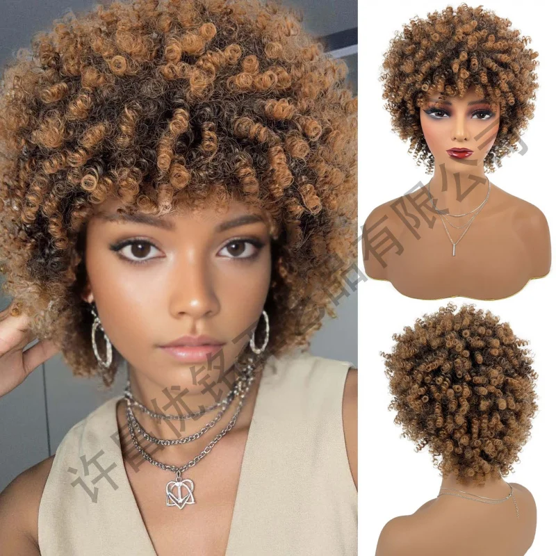 

Производитель Оптовая Трансграничная внешняя торговля Европейская Американская африканская мода Короткие вьющиеся волосы Маленькие кудри Афро Пушистая смесь