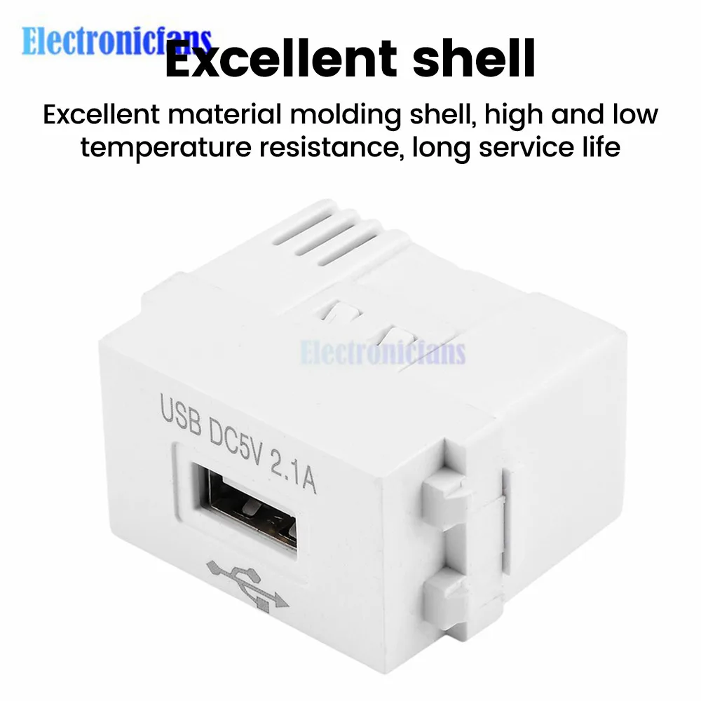 Type 128 USB Power Module 220V Socket 5V2.1A Mobile Phone Charging Module Switching Adapter