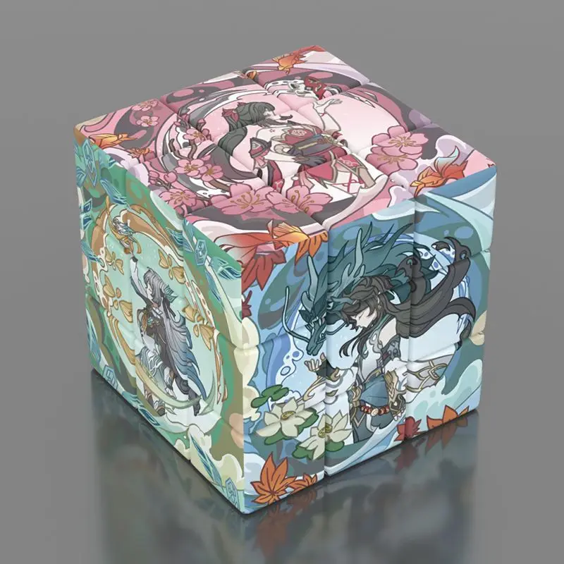 Anime Honkai: Star Rail Firefly Genshin Impact Balladeer Xiao Cosplay 3-step Puzzle Magic Cube Cartoon Magics Square Xmas Gift