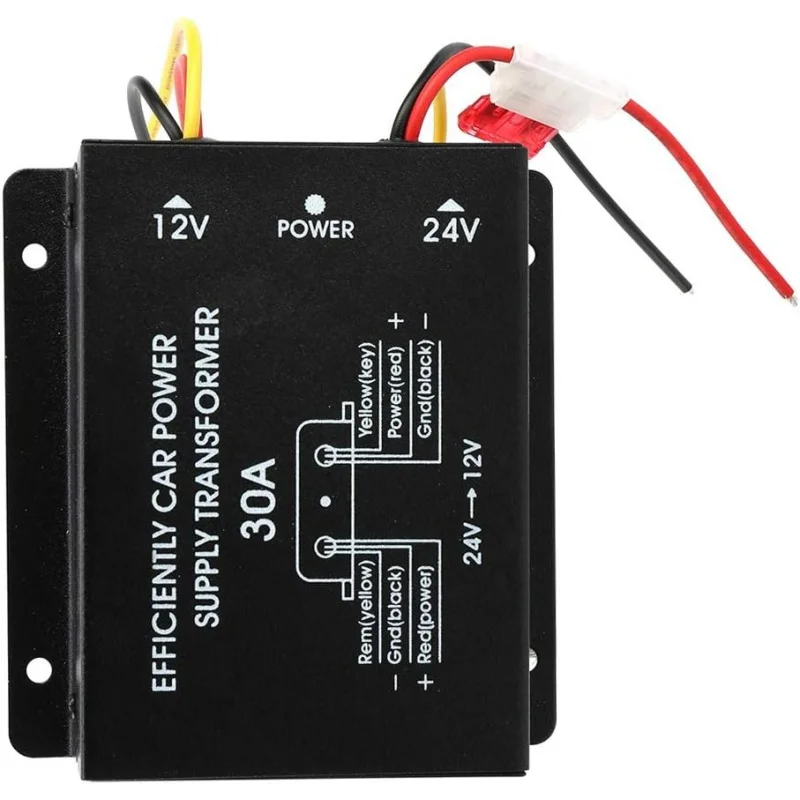 스텝다운 컨버터, 12v 레귤레이터, 24v ~ 12v 변압기 전압 모듈, 30A 자동차 전원 공급 장치 인버터