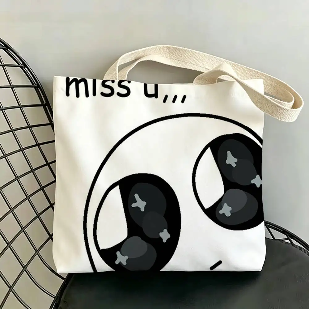 TBH Autism Creature Yippies Storage Bags Double-Sided Print Large Tote Bag Durable Beach Picnic Foldable Gift Eco