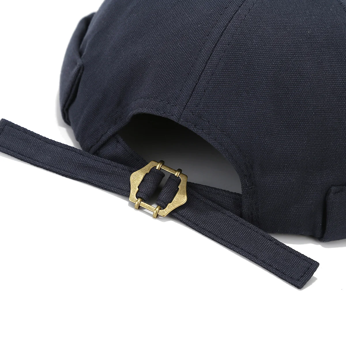 Vintage Docker Cap Without Visor Beanie Hip hop Skullcap Solid color Hat Unisex Summer Spring Adjustable Fox Cotton Bonnet