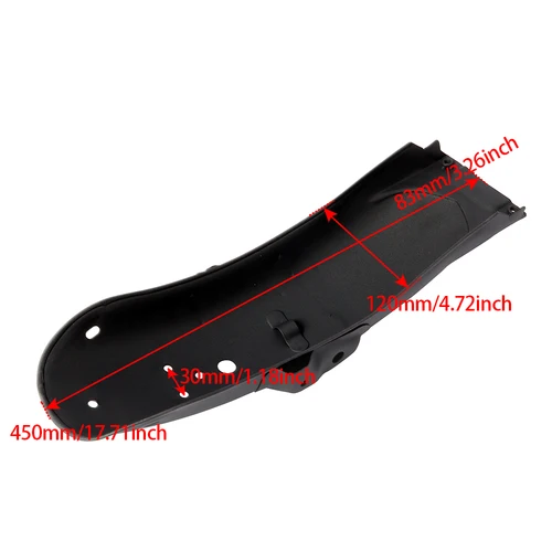 Imagen 2 del producto Guardabarros delantero y trasero cromado negro para motocicleta, cubierta protectora de Metal Retro para Honda CG125 CG 125 125cc