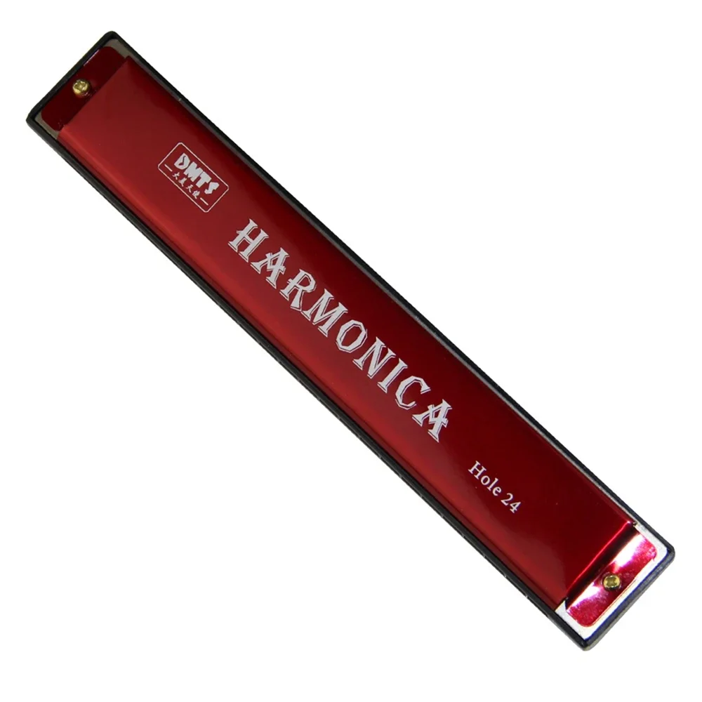 1PCS Professional 24 Hole Metal Harmonica – Mouth Organ for Children, Adults & Beginner, Key of C with Smooth Reed Design - view 2