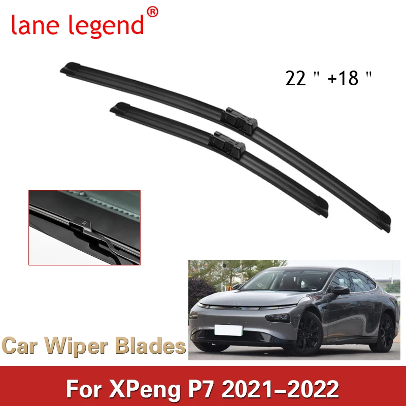 

lane legend Car Wiper Blades For Xpeng P7 2021-2022 22"+18" Front Windshield Wiper Blades Brushes Cutter Accessories 2021 2022