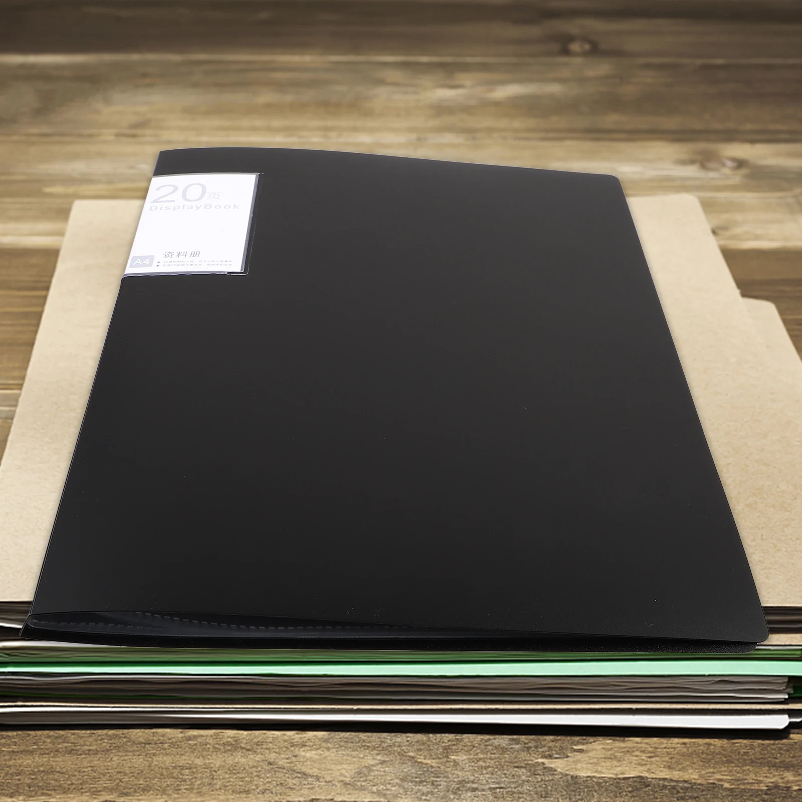 Plastic A4 File Folder Professional Expanding Document Organizer 20 Films Multi- Storage Receipt Name Card Holder