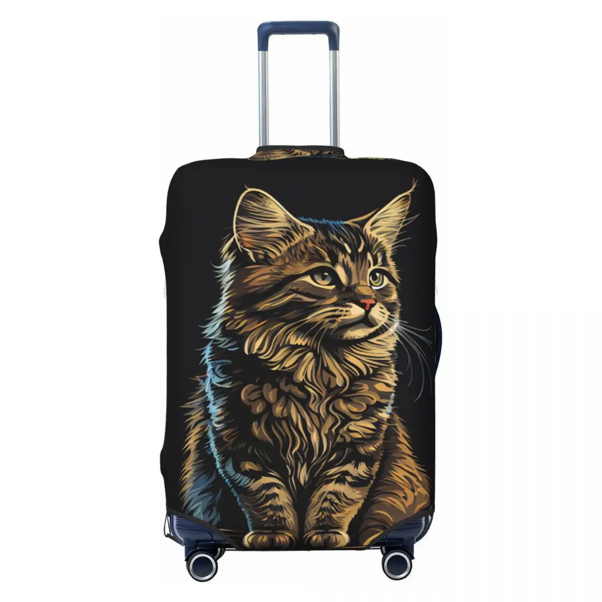 American Bobtail Cat Suitcase Cover Cute Animal Flight Business Elastic Luggage Case Protection