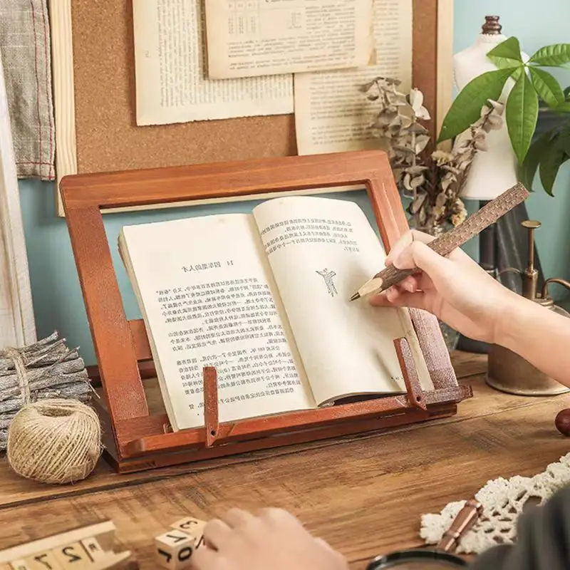 

2026 деревянная книжная полка, подставка для чтения, держатель для книг для планшета, музыкальная подставка, профилактика близорукости, домашний офис, библиотека, легкий вес