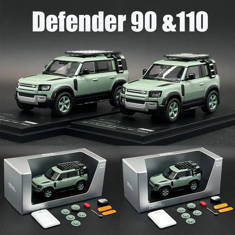 In Stock AR BOX 1:64 Defender 90 110 75th Anniversary Complimentary Accessories Diecast Diorama Car Model Collection Toys