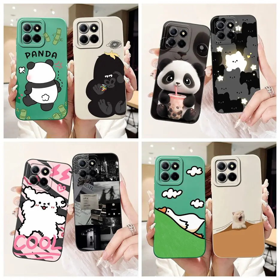 For Honor X8b Case LLY-LX1 Cute Fashion Cartoon Cover Matte Phone Case For Honor X8a X 8b HonorX8a HonorX8b Soft TPU Fundas Bags