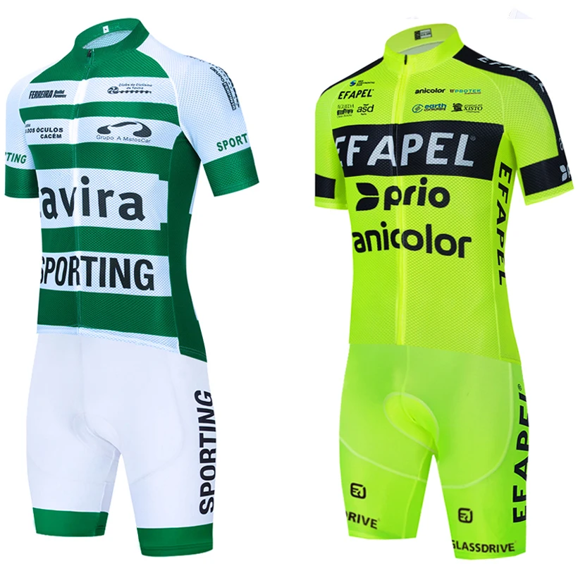 Tavira Cycling Team 2025 EFAPEL Bike Jersey Bibs Shorts Set Men Women Summer Quick Dry Ropa Ciclismo Road Bicycle Clothing