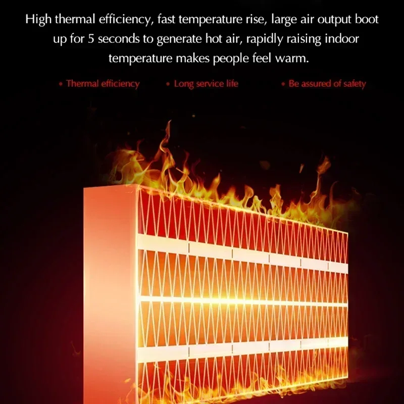 Ventilador de aquecimento portátil de poupança de energia, casa dormitório temporização aquecedor elétrico, instalação gratuita