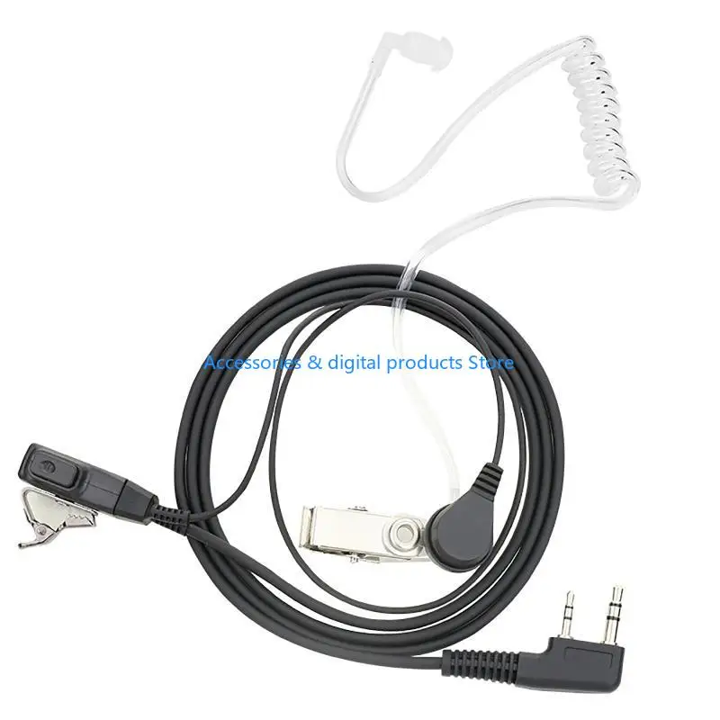 

77JD Effectively 2Pin PTT MIC Earbud Headsets for Kenwood TYT UV5R, UV5RA, Radio