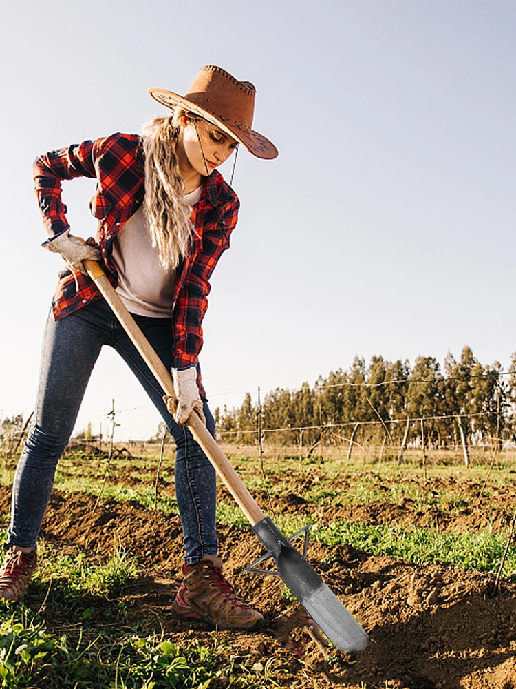 

Садовая лопата из марганцевой стали для пересадки растений, посадки деревьев, копания и перекопки почвы
