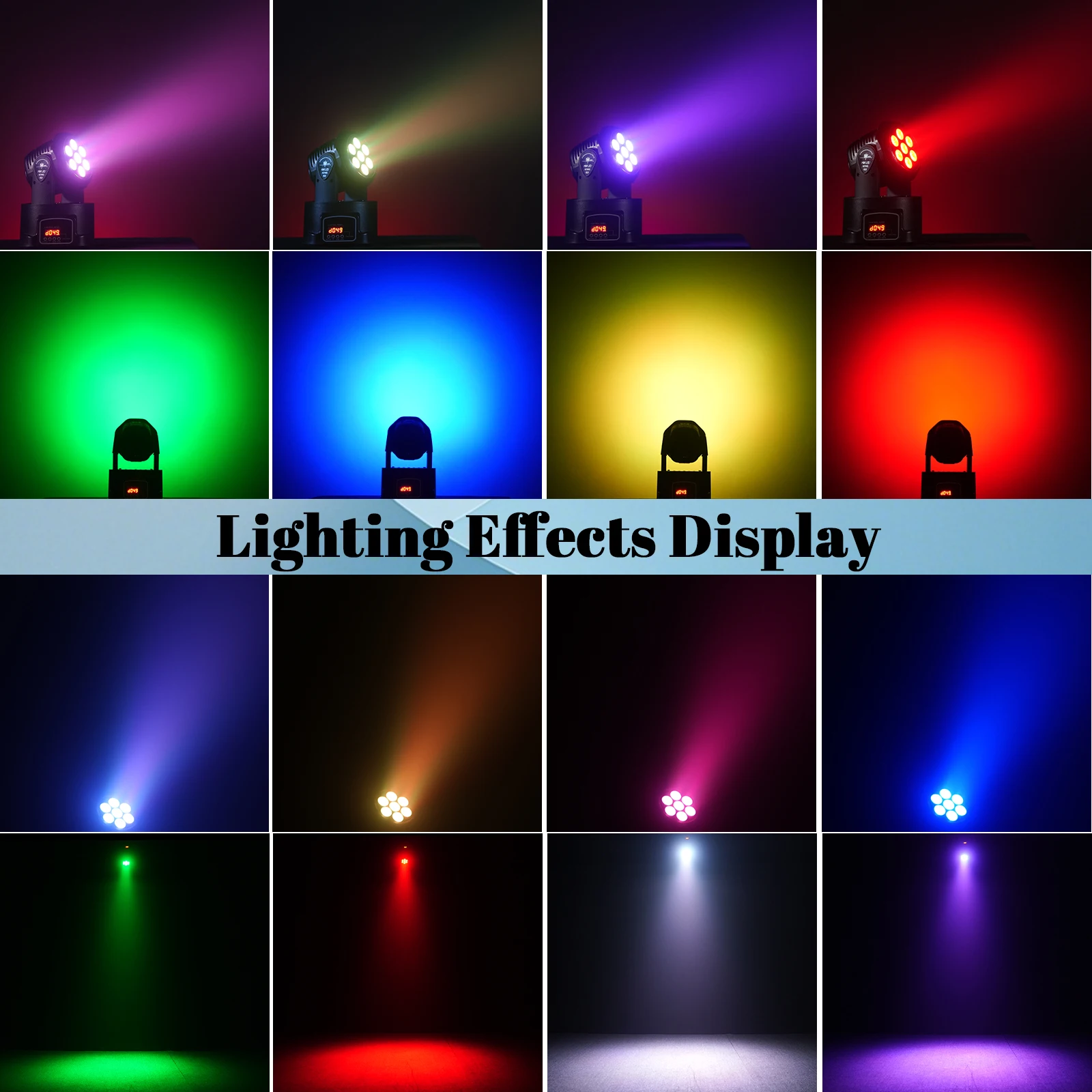 4Pcs MINGJIE 7×8W RGBW LED Moving Head Wash Lights with Flight Case DMX RDM Stage Lights for DJ Wedding Party Club Show