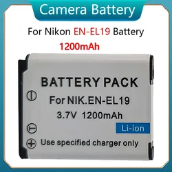 Rechargeable 1200mAh Li-ion Battery EN-EL19 ENEL19 For Nikon Coolpix S2500 S2600 S3100 S3300 S4100 S6600 S7000 Camera Batteries