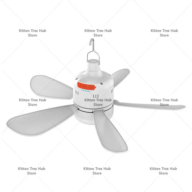 Small Ceiling Fan Light Bed Dormitory Silent Usb Charging Fan Outdoor Camping Tent Mini Long Battery Life Fan Light