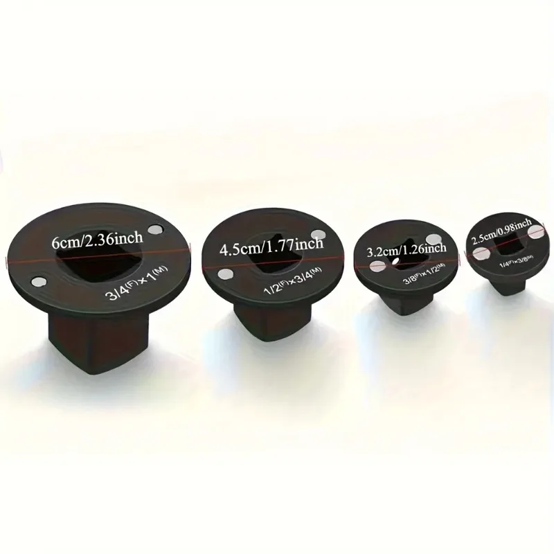 1/4 3/8, 3/8 1/2, 1/2 3/4, 3/4 1, 4-piece professional thin and durable impact socket adapter kit, wrench, cordless drill