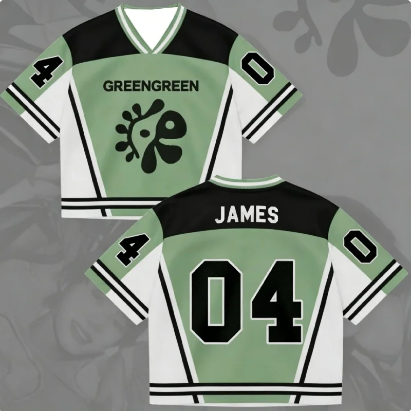 Herren Damen Grünes Blumenmuster Cortis Album Gemischtes Jersey Sport Gothic V-Ausschnitt Kurzarm T-Shirt Martin James Fans Familie Kinder T-Shirts 26 – Detail 10