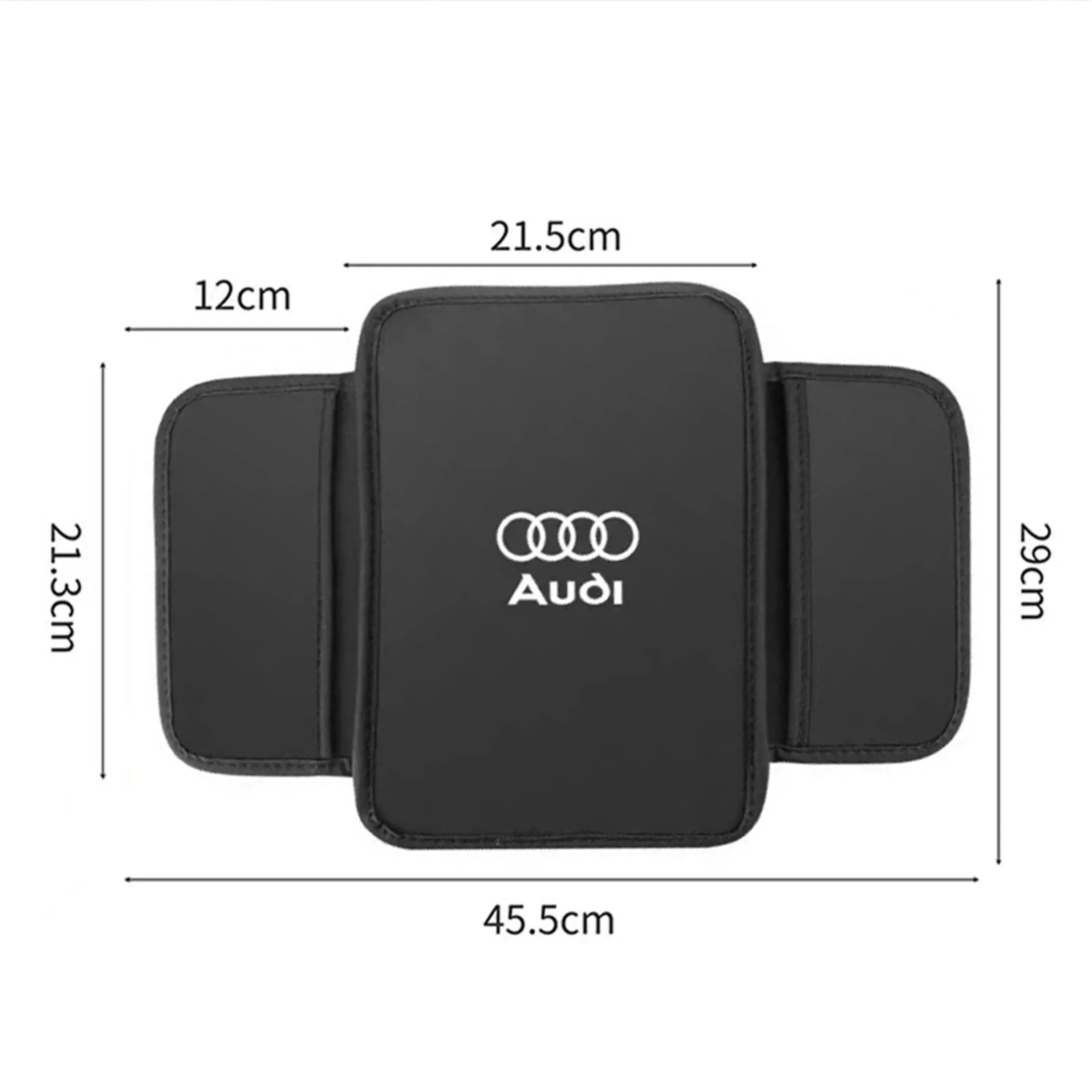 Car Armrest Box Pad Elbow Rest Cushion With Storage Pocket For Audi A4 B8 B6 B9 B7 A3 8P 8V 8L A6 C7 C6 C5 Q5 A5 Q7 A1 Q3 A7 view 3